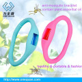 65*45mm negative ion new silicone insect repellent bracelet 2015 mosquito repellent natural rubber latex wristband